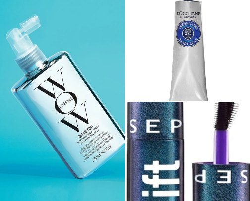 My travel make up and skin care bag cover photo collage