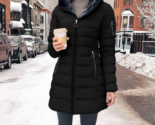 Winter jacket every woman must have. cover photo collage
