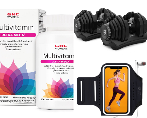 FITNESS & HEALTH-PRODUCTS TO SUPPORT  YOUR WORKOUTS, GOALS & HELP KEEP YOU FIT cover photo collage