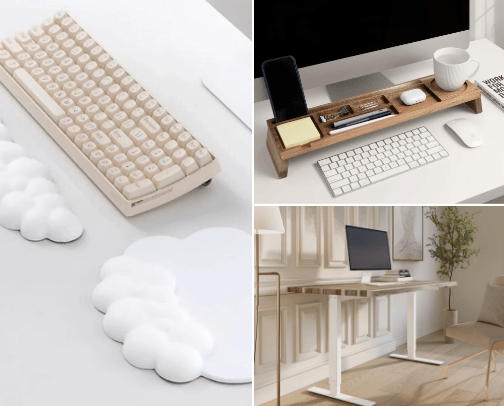 Work From Home Desk Setup cover photo collage