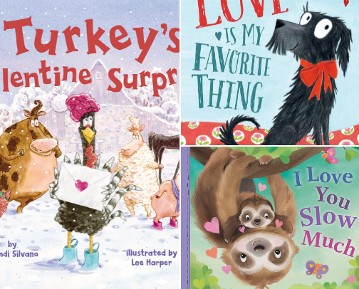 Kids Valentine's Day Books cover photo collage