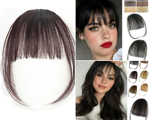 Clip In Bangs I Snap On When I Want a New Look Without the Scissors cover photo collage