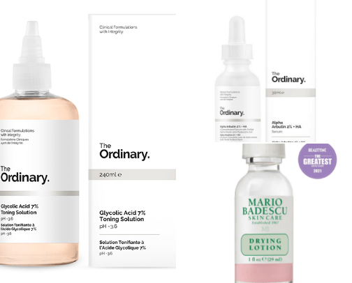 Skincare for problematic skin cover photo collage