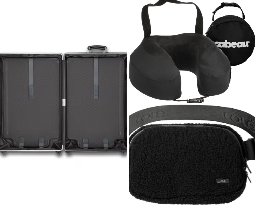 Travel accessories cover photo collage