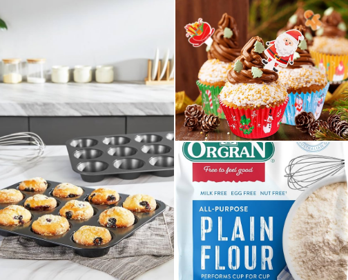 Christmas Cupcake Baking List cover photo collage