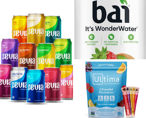 Looking for healthier alternatives to drinks, snacks, condiments, pasta, and bread that are  dairy-free, gluten-free, and sometimes little to no sugar  (or uses sugar alternatives) Here are some of my favorites! cover photo collage