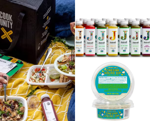 Food services, snacks, and grocery staples and more 🥗🍱🍜🥑🍍🥩🫚🧄 cover photo collage