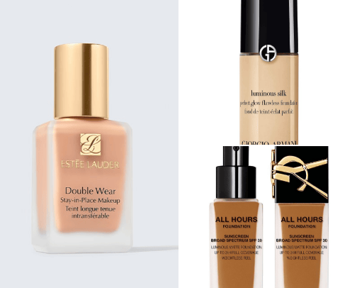 High end foundations 💵💄 cover photo collage