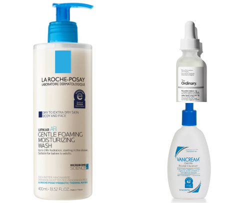 AFFORDABLE SKINCARE FOR DRY SKIN✨ cover photo collage