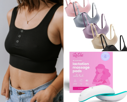 Breastfeeding essentials I would recommend to any new mom, from a tandem feeding mama🥛🩷 cover photo collage