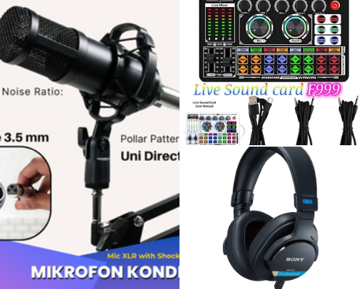 Home Podcast Studio Essentials | Clean Sound, Pro Look cover photo collage