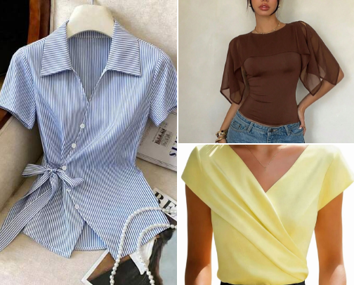 Elegant Tops that can go with all outfits cover photo collage