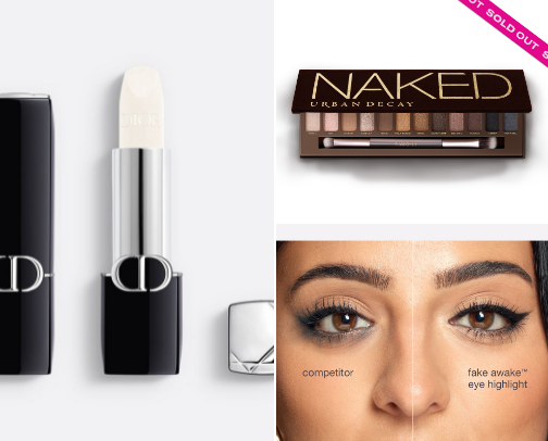 Things in makeup bag cover photo collage