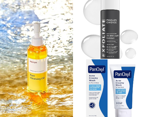 My skincare essentials for acne prone skin cover photo collage