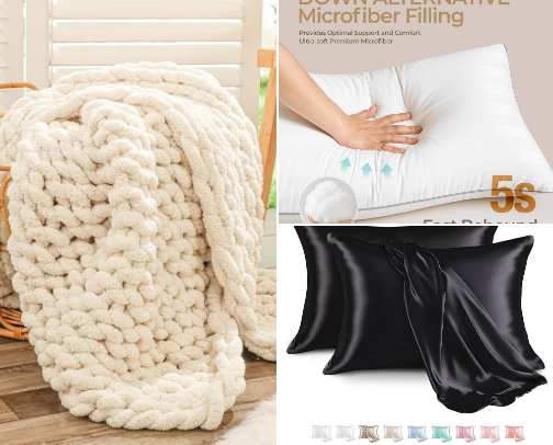 Amazon Finds That Will Make Your Room Feel Like a Cozy Luxury Hotel. ✨ cover photo collage