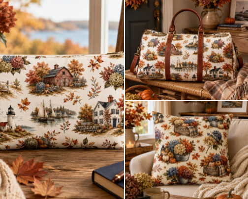New England Fall Decor cover photo collage