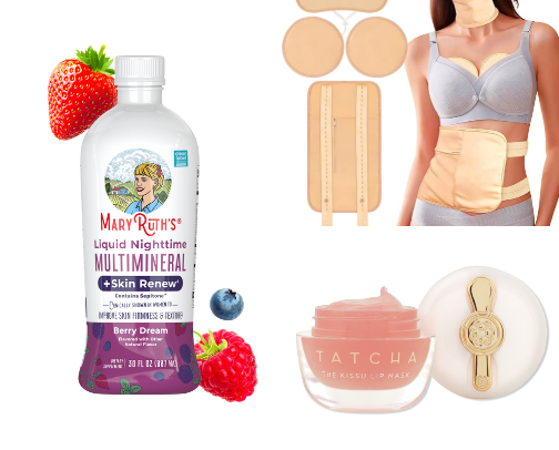 Night time glow up essentials cover photo collage