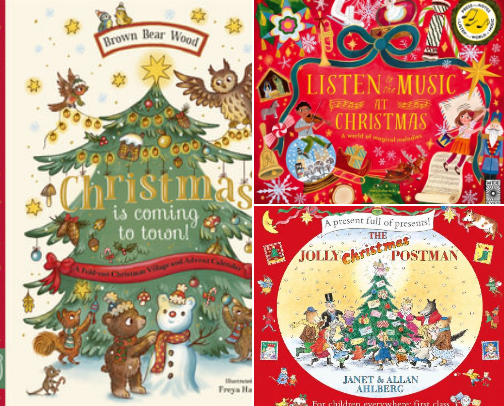 Christmas theme books recommendations cover photo collage