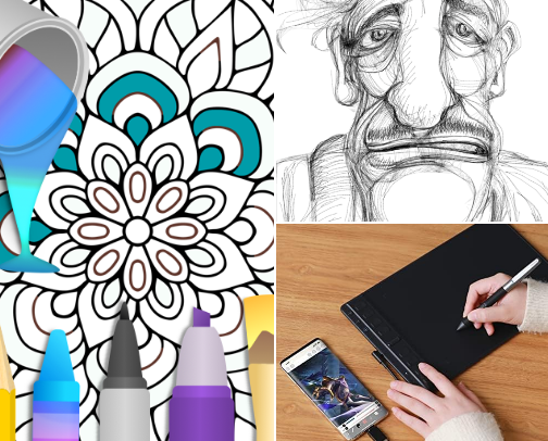 App and Online Reading cover photo collage