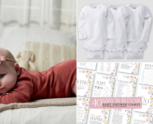Baby In Bloom Baby Shower cover photo collage
