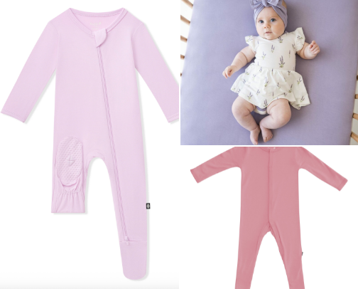 Favorite baby clothes/sleepers as a young mom who’s OBSESSED with bamboo! cover photo collage