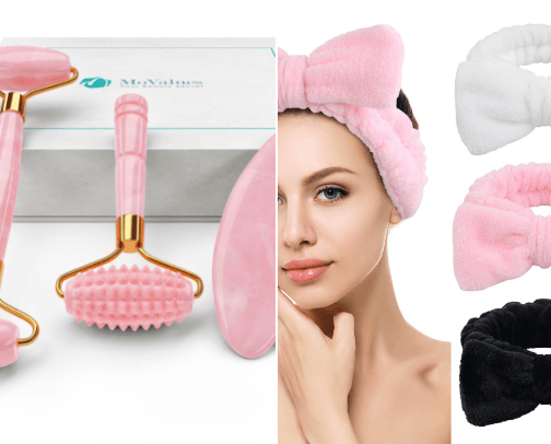 Skin care tools cover photo collage