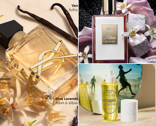 My favorite “hot girl” fragrances cover photo collage