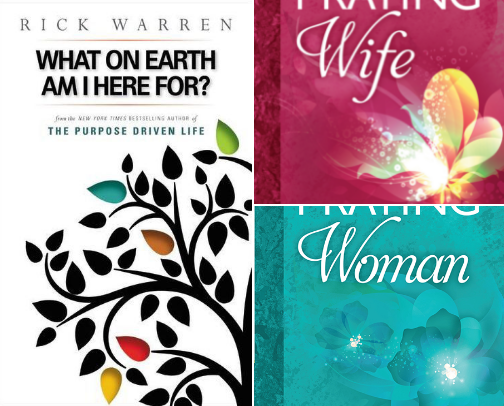 Books that gives you power while you discover your purpose and deepen your relationship with God. cover photo collage