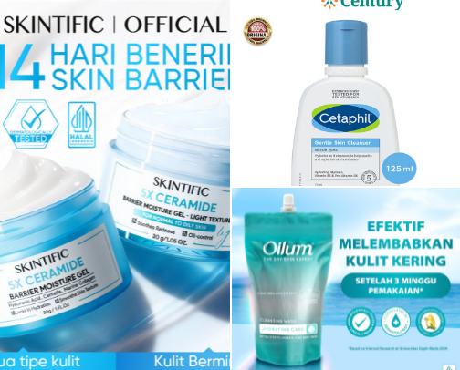 Makeup and skincare cover photo collage