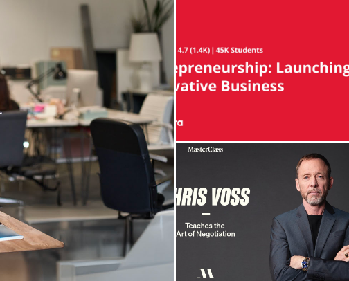💡 Essential Online Courses for Entrepreneurs cover photo collage