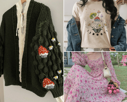 Cottagecore and Vintage 🍄 cover photo collage