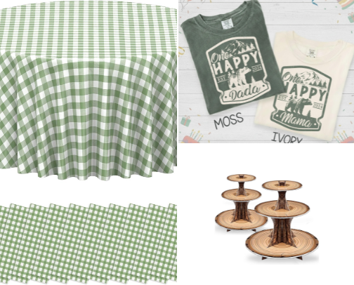 ONE happy camper birthday theme 🏕️ cover photo collage