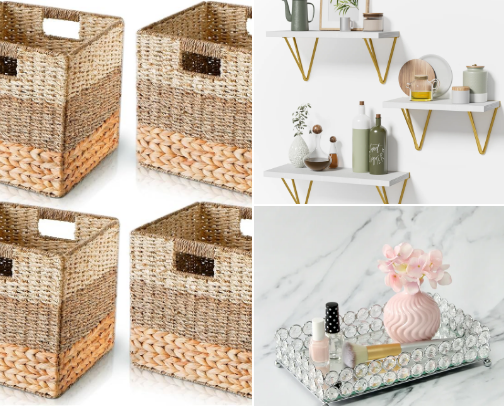 Transform Your Bathroom with Stylish Decor & Smart Organization cover photo collage
