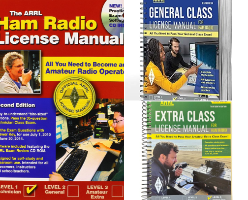 Free PDF - ARRL Ham Radio License Manual 5th Edition - Complete Study Guide with Question Pool to Pass the Technician Class Amateur Radio Exam essentials cover photo collage