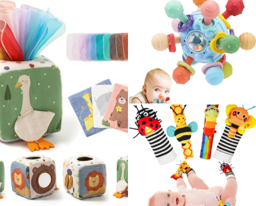 My 6 Month Olds Favorite Toys cover photo collage