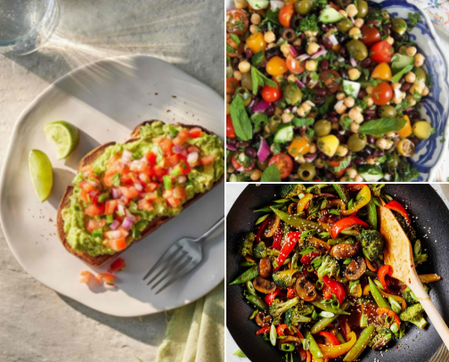 Salty and healthy recipes cover photo collage