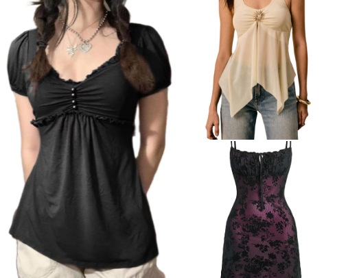 Affordable Y2K style clothes Amazon cover photo collage
