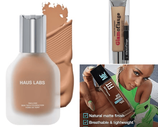 Pale girl makeup cover photo collage