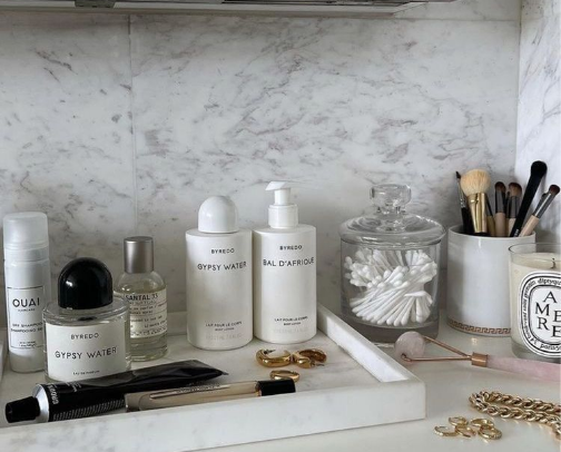 My everything shower and makeup essentials cover photo collage