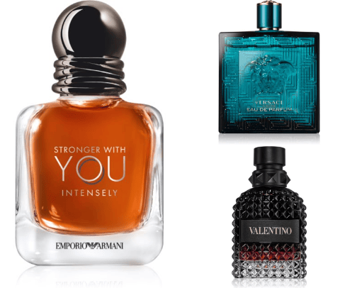 Men perfume cover photo collage