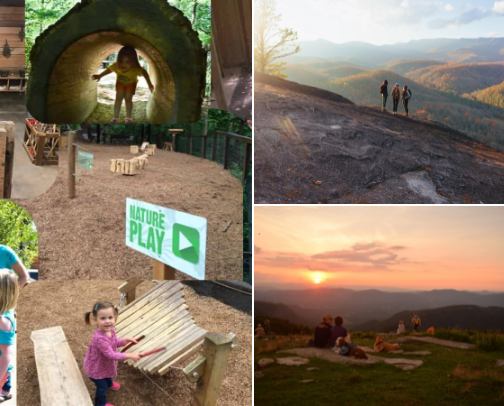 Fun, scenic things to do in/around Asheville NC for the whole family! cover photo collage