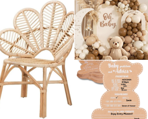 ‘Can Bearly Wait’ Baby Shower Decor🧸🍼🤰🏼 cover photo collage
