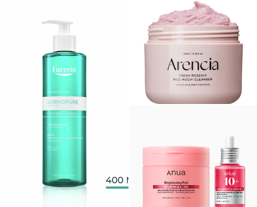 My fav skincare products cover photo collage