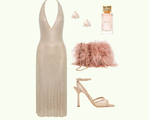 Holiday Party Styled Outfit | Glam Fashion Inspo cover photo collage