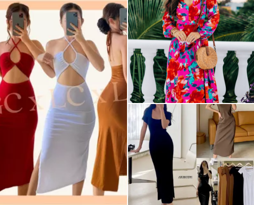 👗 Women's Fashion Maxi Dresses 🥻 cover photo collage