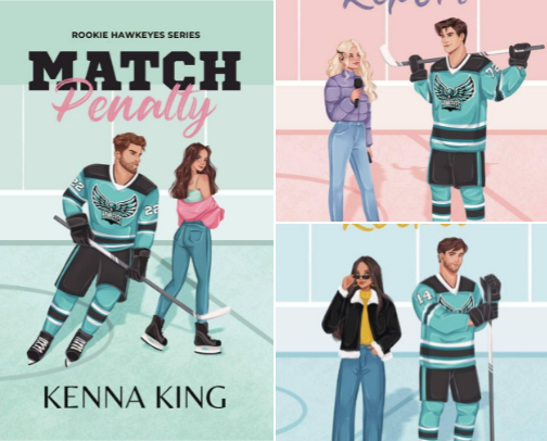 Read Now - For Match Penalty: Coach's Daughter Hockey Romance (Rookie Hawkeyes Series Book 1) cover photo collage