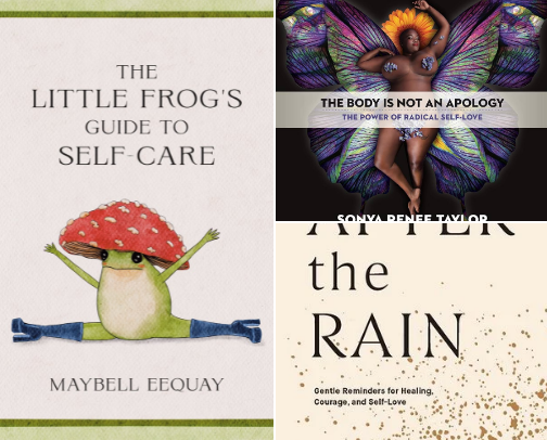 self-love eye-opening books cover photo collage