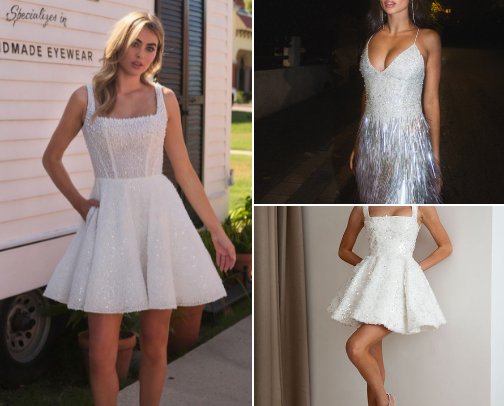 bridal after party mini dresses cover photo collage