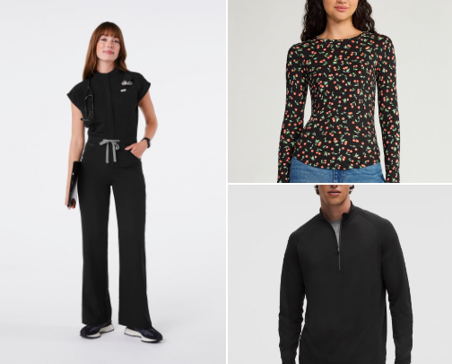 Comfy night shift scrub outfits cover photo collage