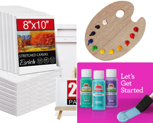 Essential Items for Acrylic Painters cover photo collage